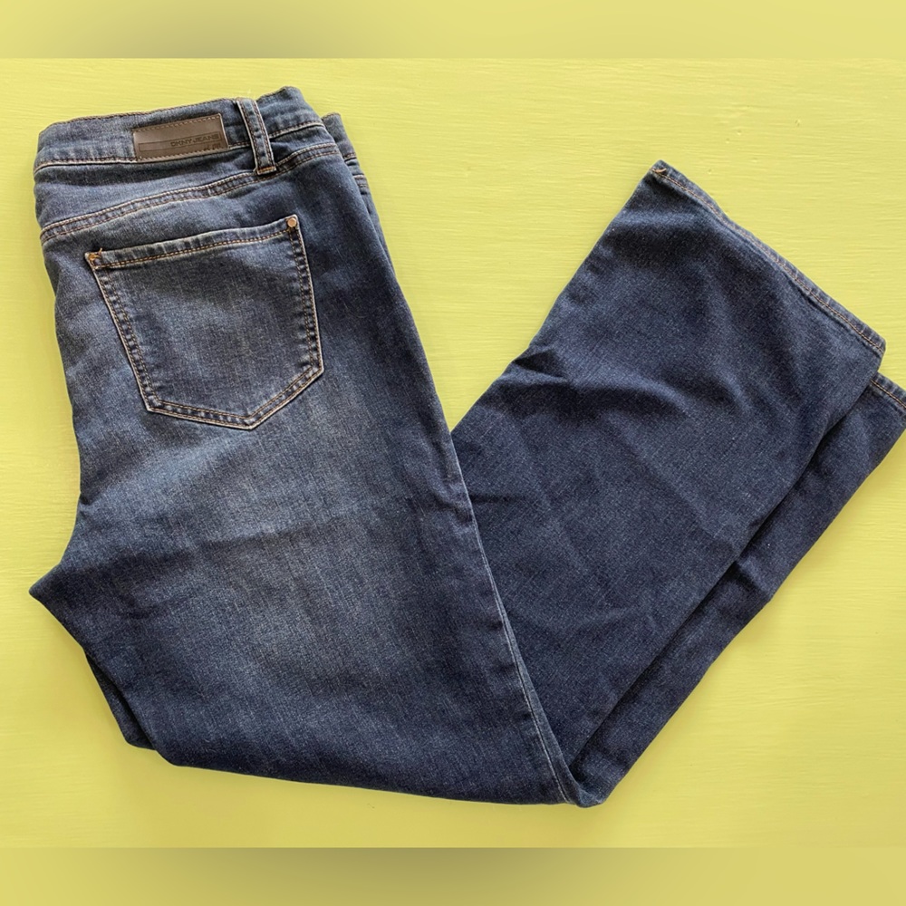 DKNY JEANS SOHO BOOT CUT MID-RISE STRETCH Sz 8 IN BLUE